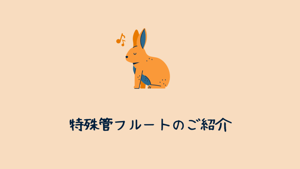 特殊管フルートのご紹介